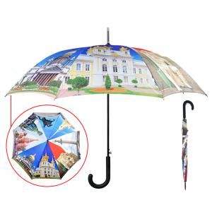 Hot selling printed artwork automatic open inside full color print umbrella