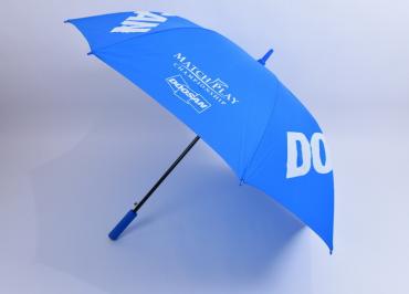 Promotional costomer logo printed golf umbrella with manuel open handle