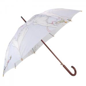 Advertising sun protection wooden straight umbrella