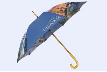 Advertising wooden straight umbrella