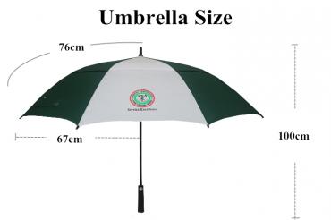 Promotional Fiberglass Frame Double Layer Canopy Golf Umbrella