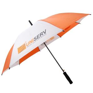 Promotional Fiberglass Frame Double Layer Canopy Golf Umbrella