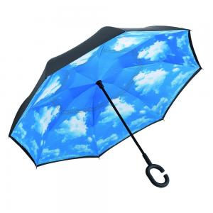 2017 Newest reverse umbrella double layer inverted umbrella car umbrella