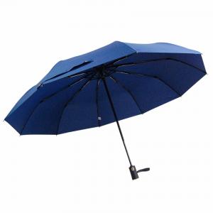 High Quality Solid Color 25 Inch 10 K Luxury 3 Fold Umbrella Men