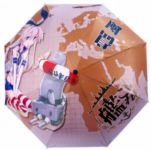 Digital Artwork Printed Promotional 3 Folding Manuel Open Umbrella