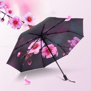 Creative sunscreen umbrella cherry love anti-ultraviolet black rubber sunumbrella