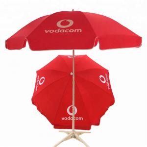 Custom logo printed outdoor advertising portable garden beach sun umbrella