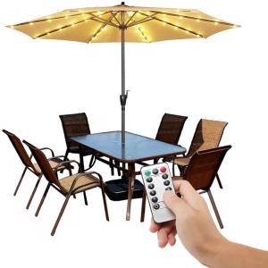 LED Lights Garden Umbrella Parasol sun garden parasol